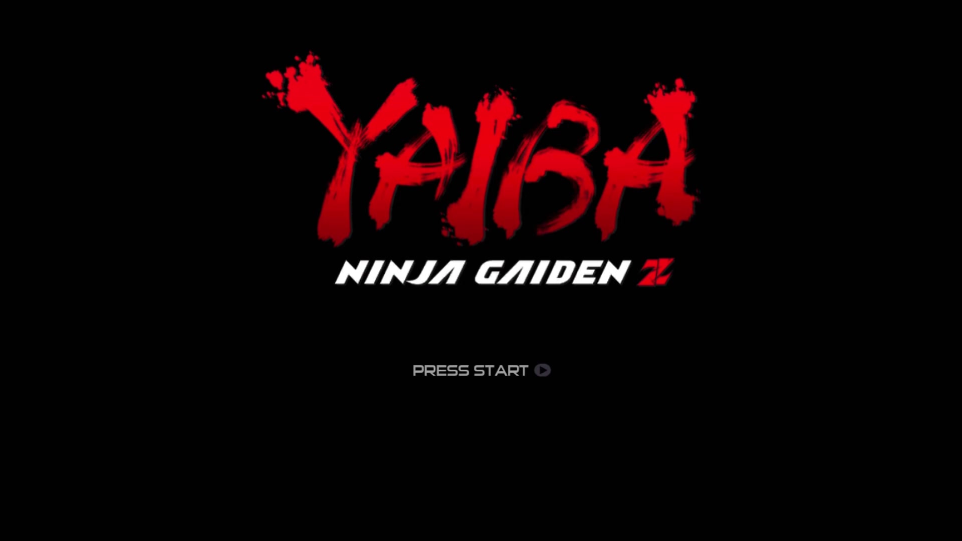 Yaiba: Ninja Gaiden Z title screen for Xbox 360